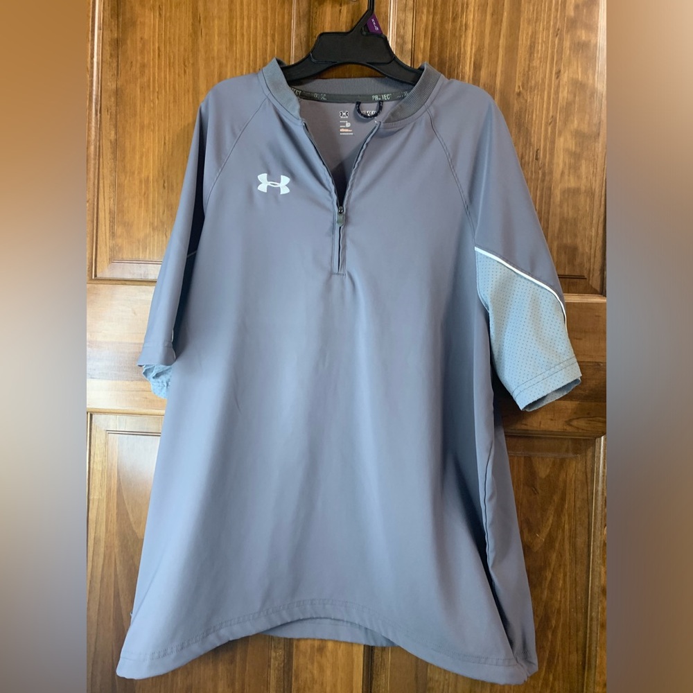 Under Armour Men's Utility Short Sleeve Cage Jacket gray size medium